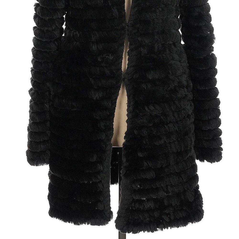 🖤 Adrienne Landau Real Rabbit Fur Knit Jacket Black Soft Mobwife Whimsigoth L - Picture 5 of 13